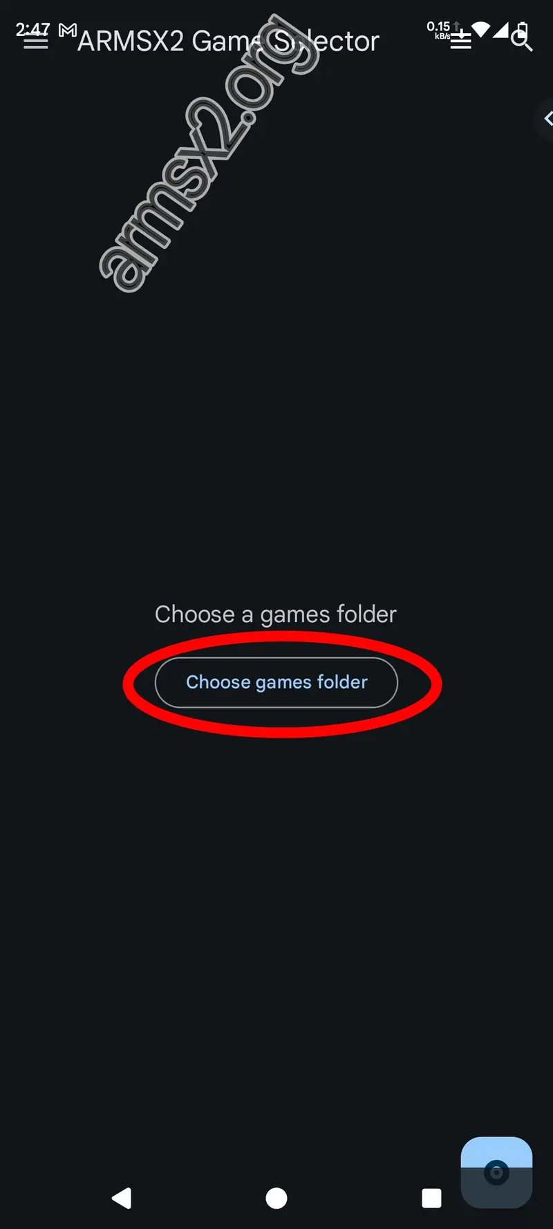 Step 9 ArmSX3 Installation - Select Game storage location