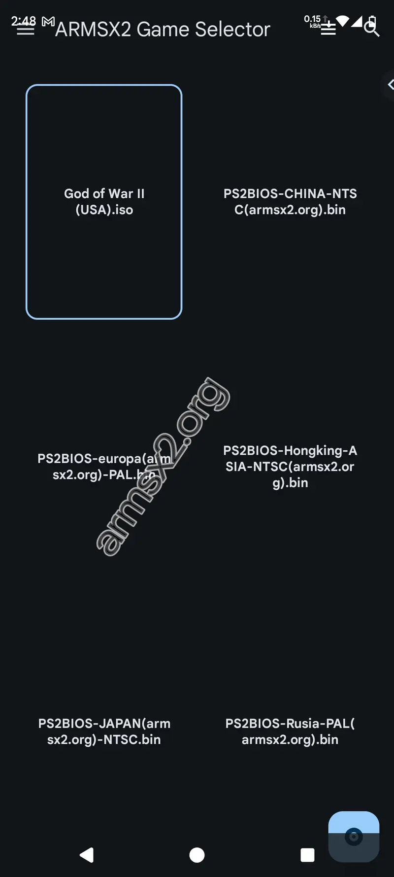 Step 12 ArmSX3 Installation - Installation is complete and the game list is visible