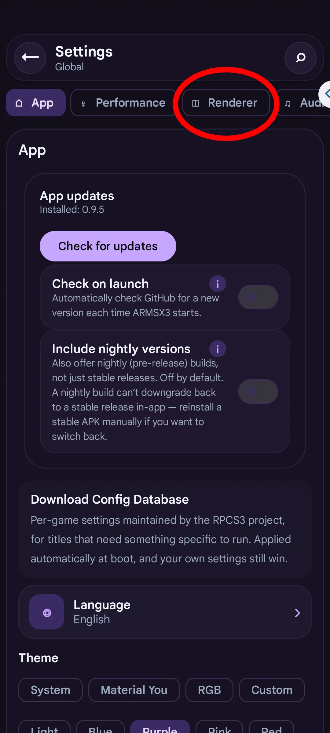 Step 3 GPU driver - Switch to the Renderer tab under Settings